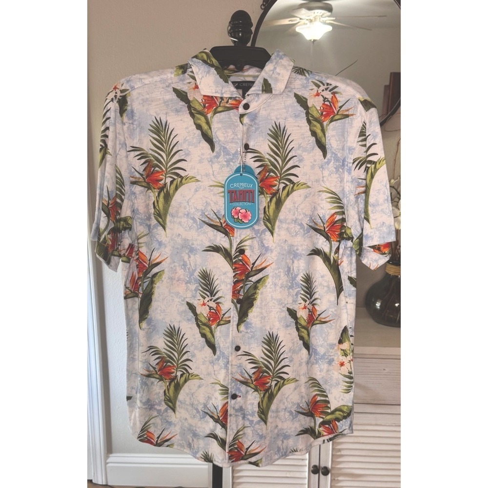 Cremieux Shirt Tahiti Collection Mens M Floral Tropical Hawaiian‎ NWT